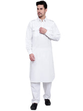 Men Pure Cotton Full Sleeve Pathani Kurta Set